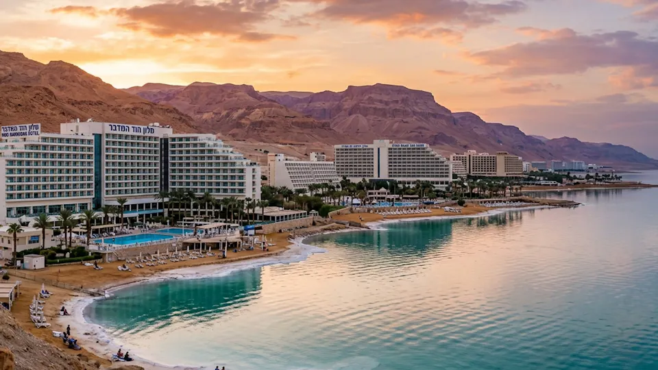 dead sea hotels - AI generated photo