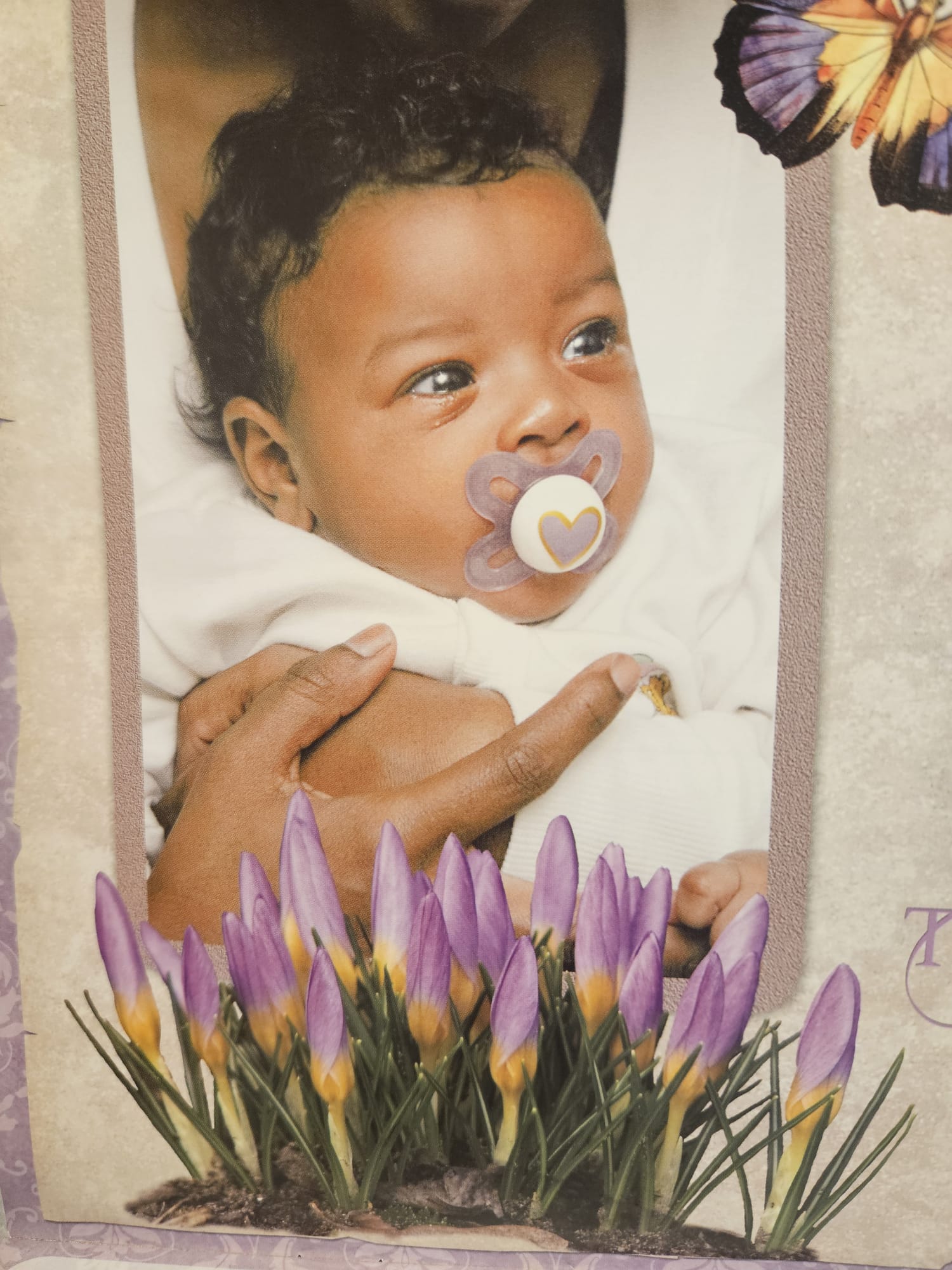 Shai-el with a pacifier