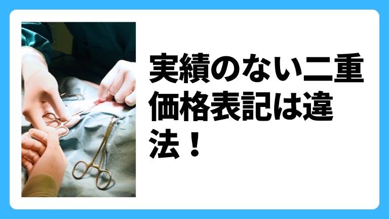 実績のない二重価格表記は違法!