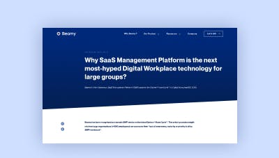 Why SaaS Management Platform is the next most-hyped Digital Workplace technology for large groups?