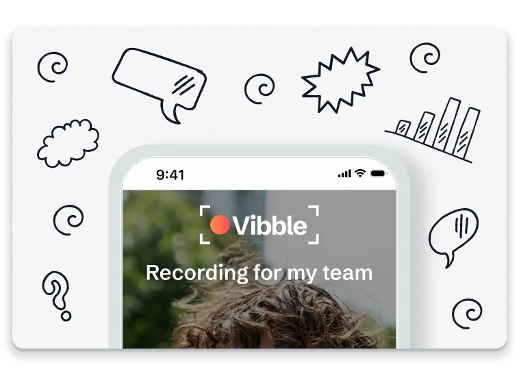 Een indruk van de Vibble app, met het verhaal van Vibble van schets tot Vibble