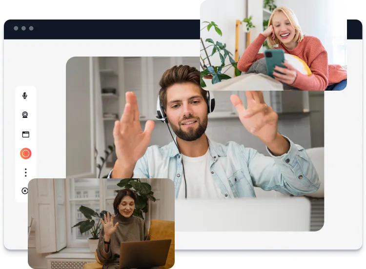 Een indruk van de Vibble app, waarbij de gebruikersinterface wordt benadrukt als een communicatietool die aansluit bij de nieuwe manier van werken