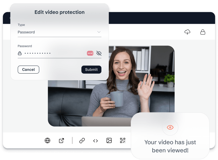 An impression of the Vibble app, showcasing its user interface for sharing videos