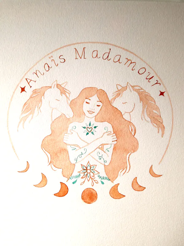 Logo aquarelle Anaïs Madamour - cercle