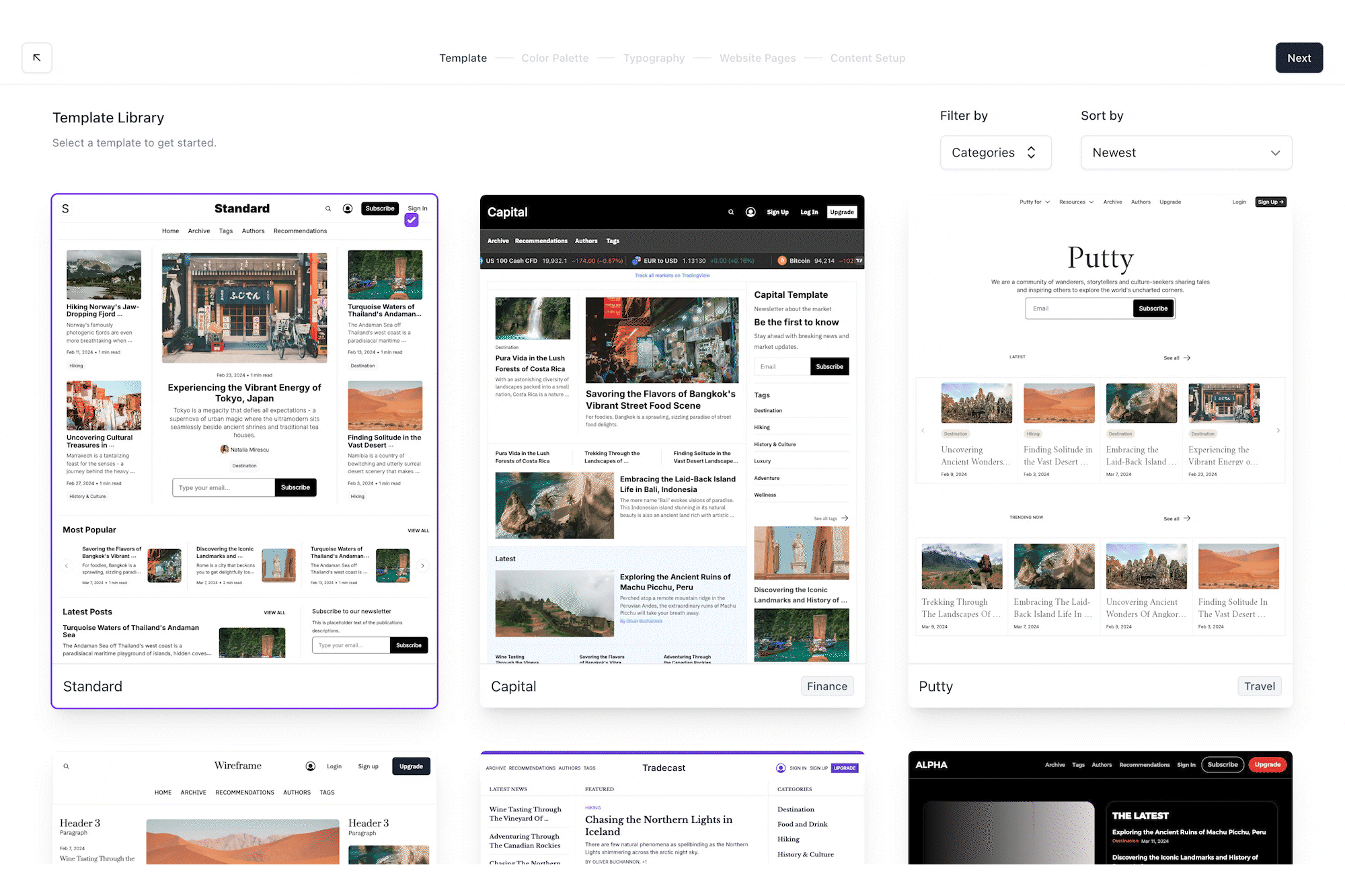 Website Builder Onboarding