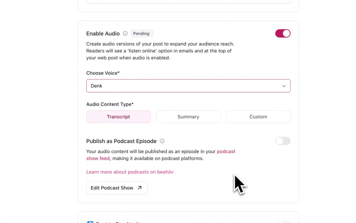 Podcast Updates