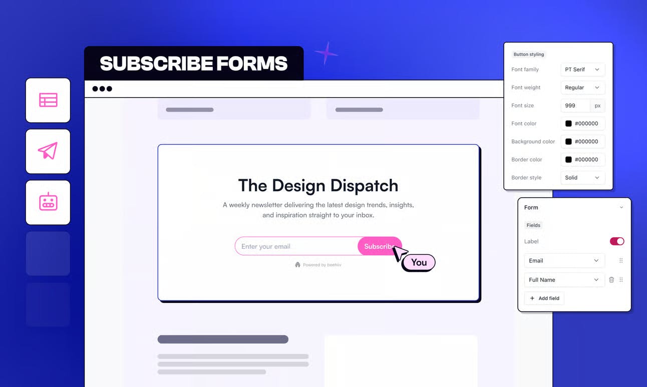 Upgraded Subscribe Forms