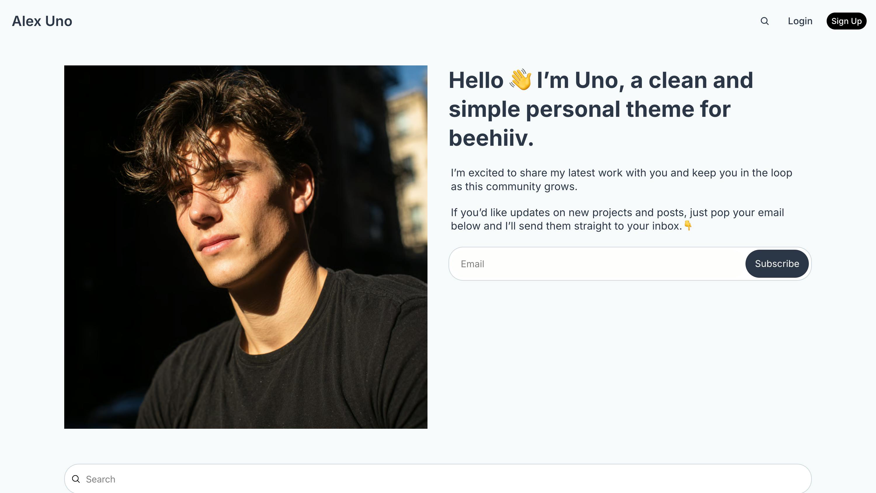 A simplistic personal blog template