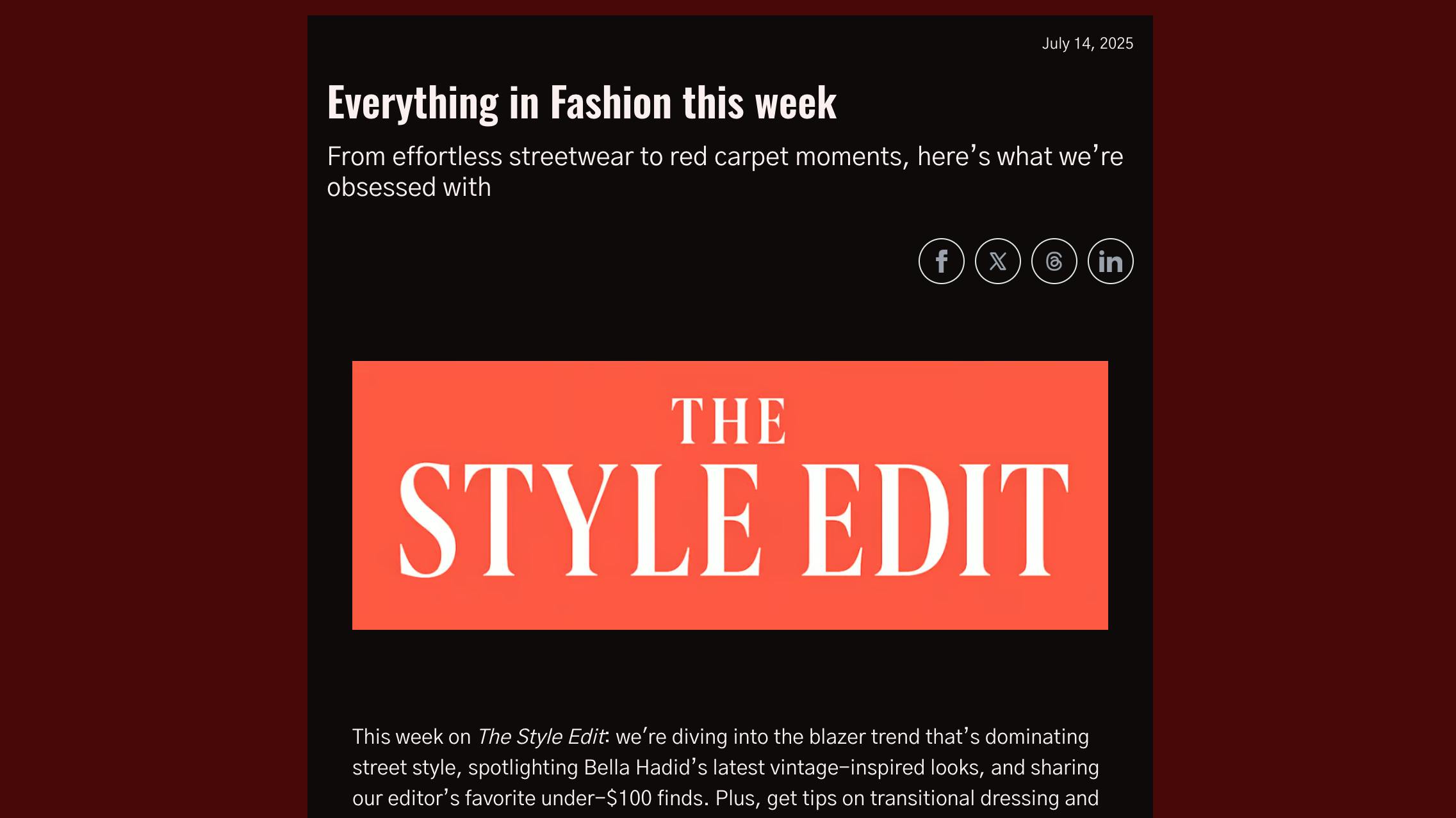 Fashion and style trends template