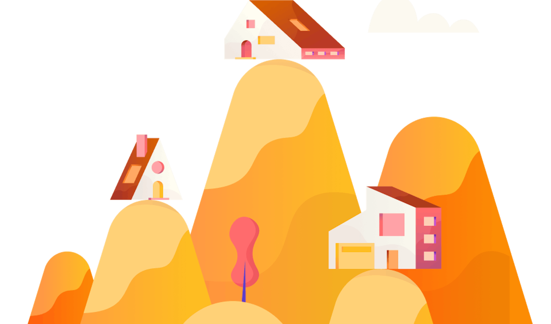 houses on hills