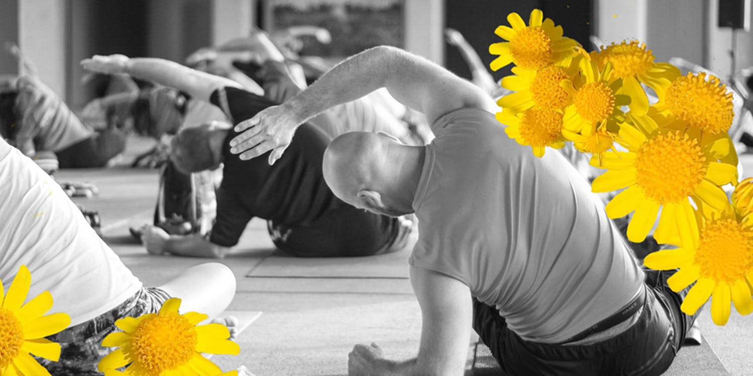 Person breathing mindfully