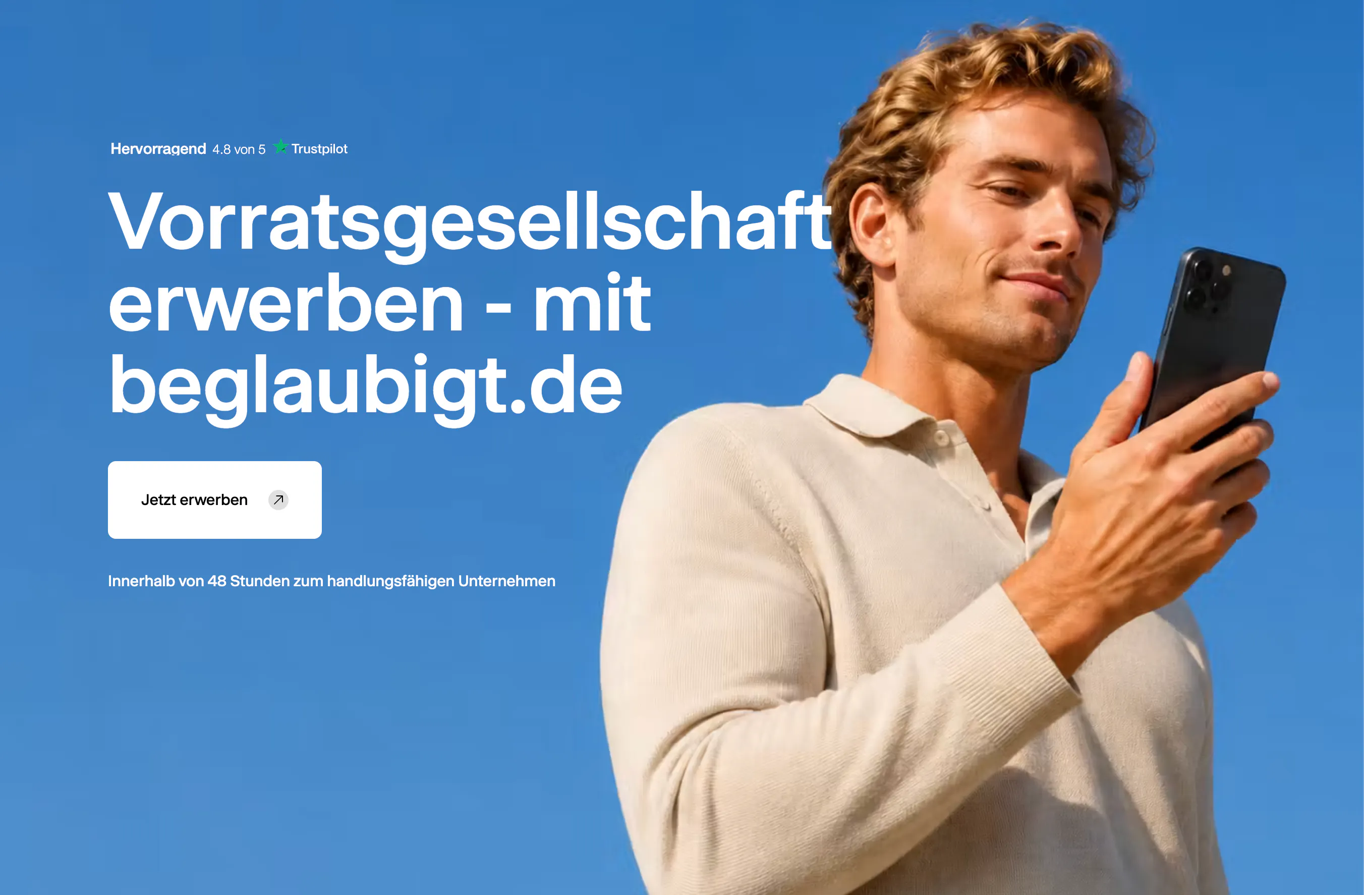 GmbH-Vorratsgesellschaft über beglaubigt.de erwerben