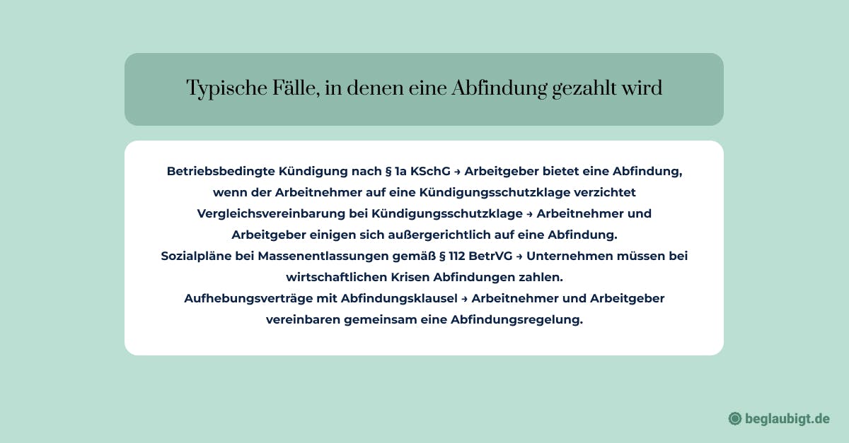 Abfindung bei Kündigung – Wer hat Anspruch?