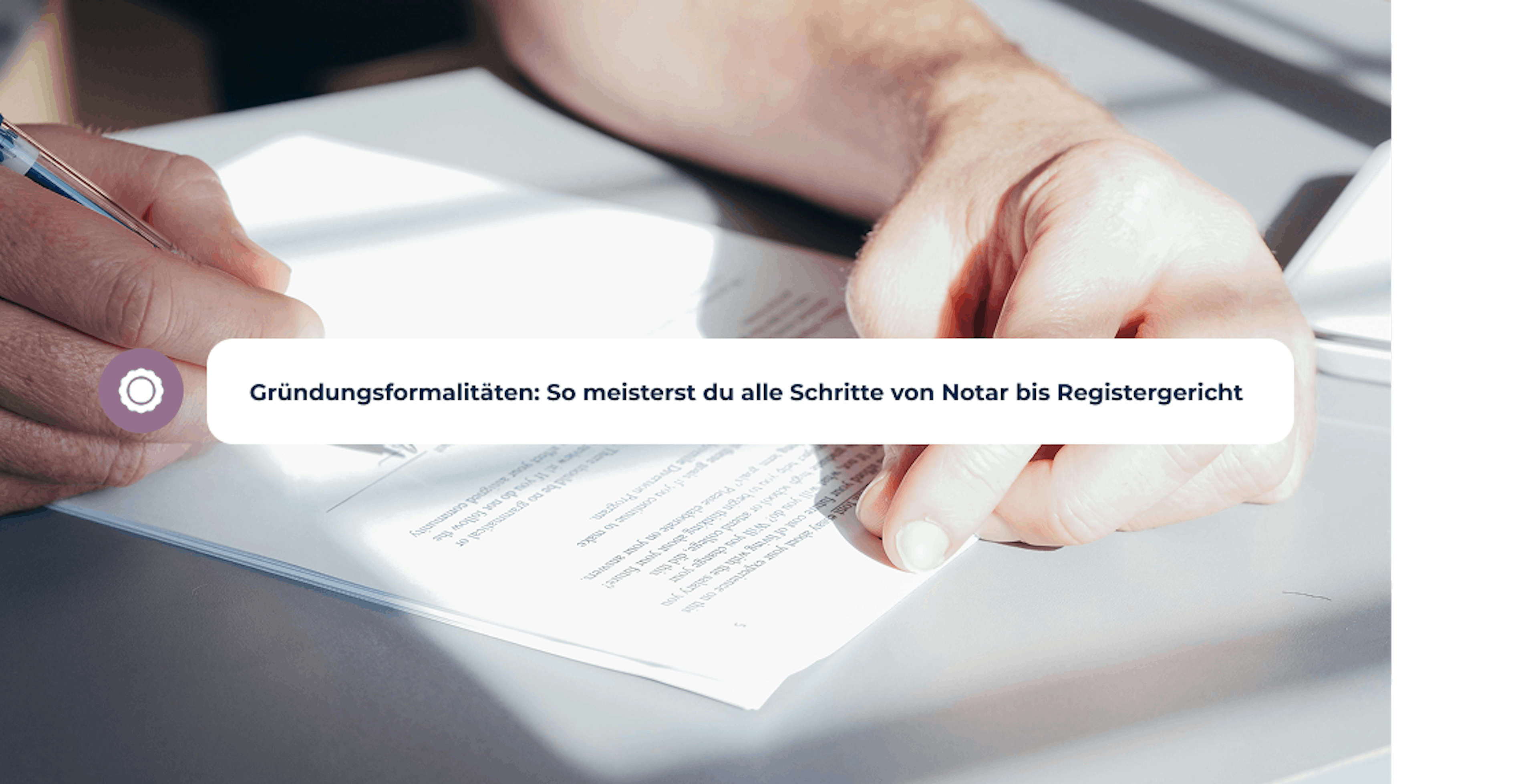 Gründungsformalitäten