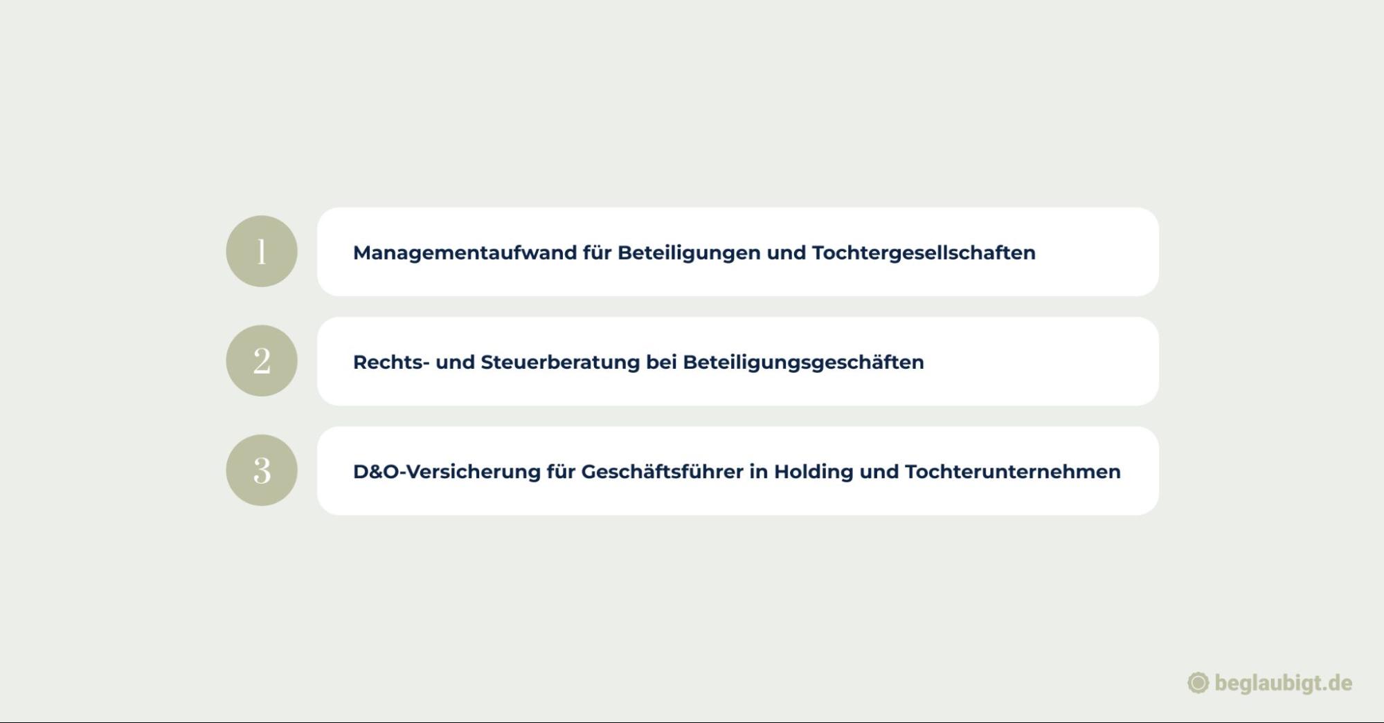 Holding Gründen Kosten