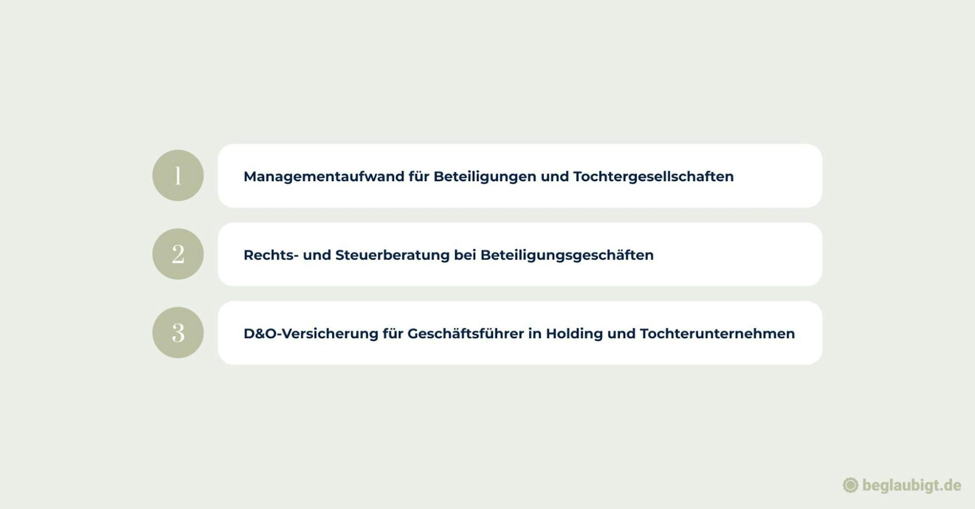 Holding Gründen Kosten