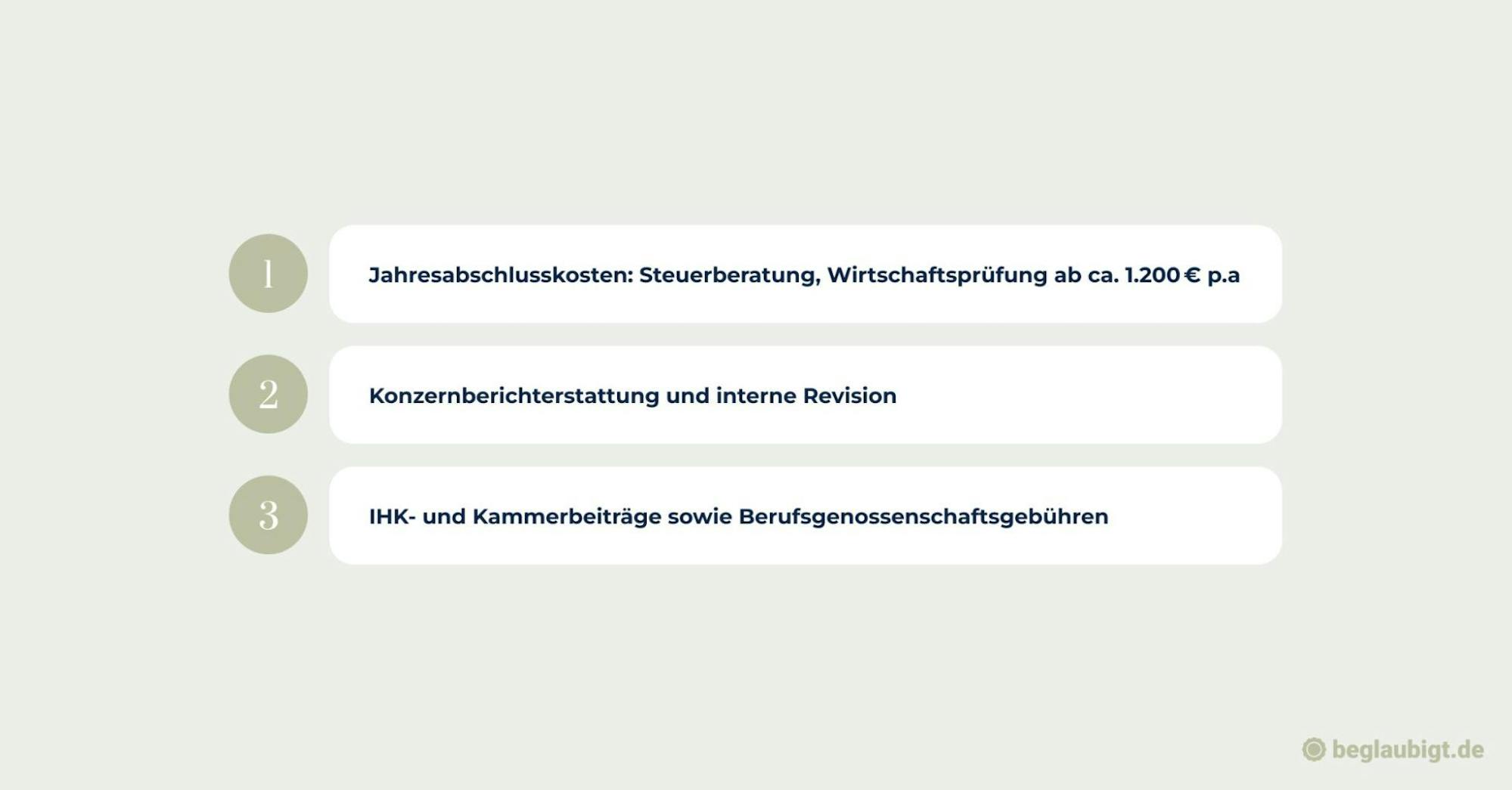 Holding Gründen Kosten