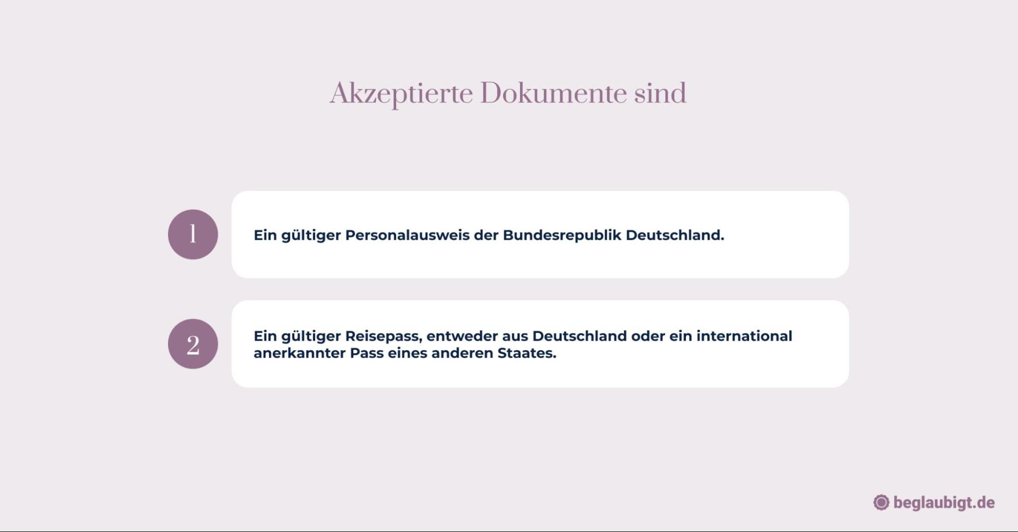 Beglaubigung einer Vollmacht