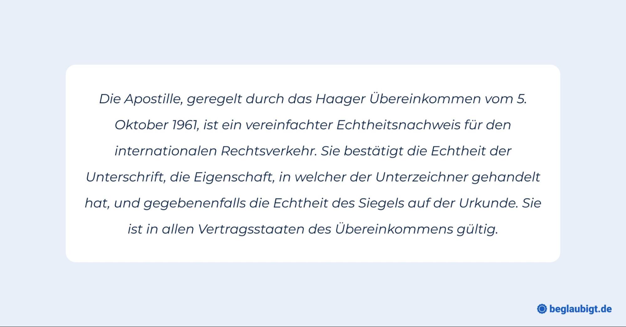 Beglaubigung einer Vollmacht