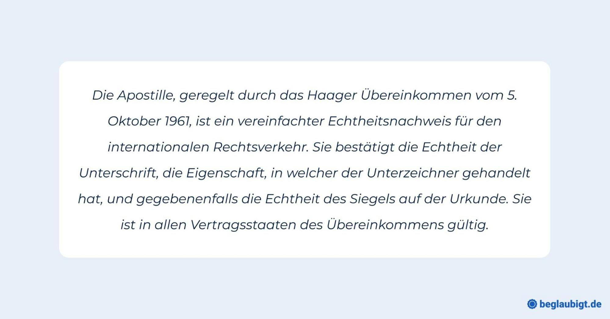 Beglaubigung einer Vollmacht