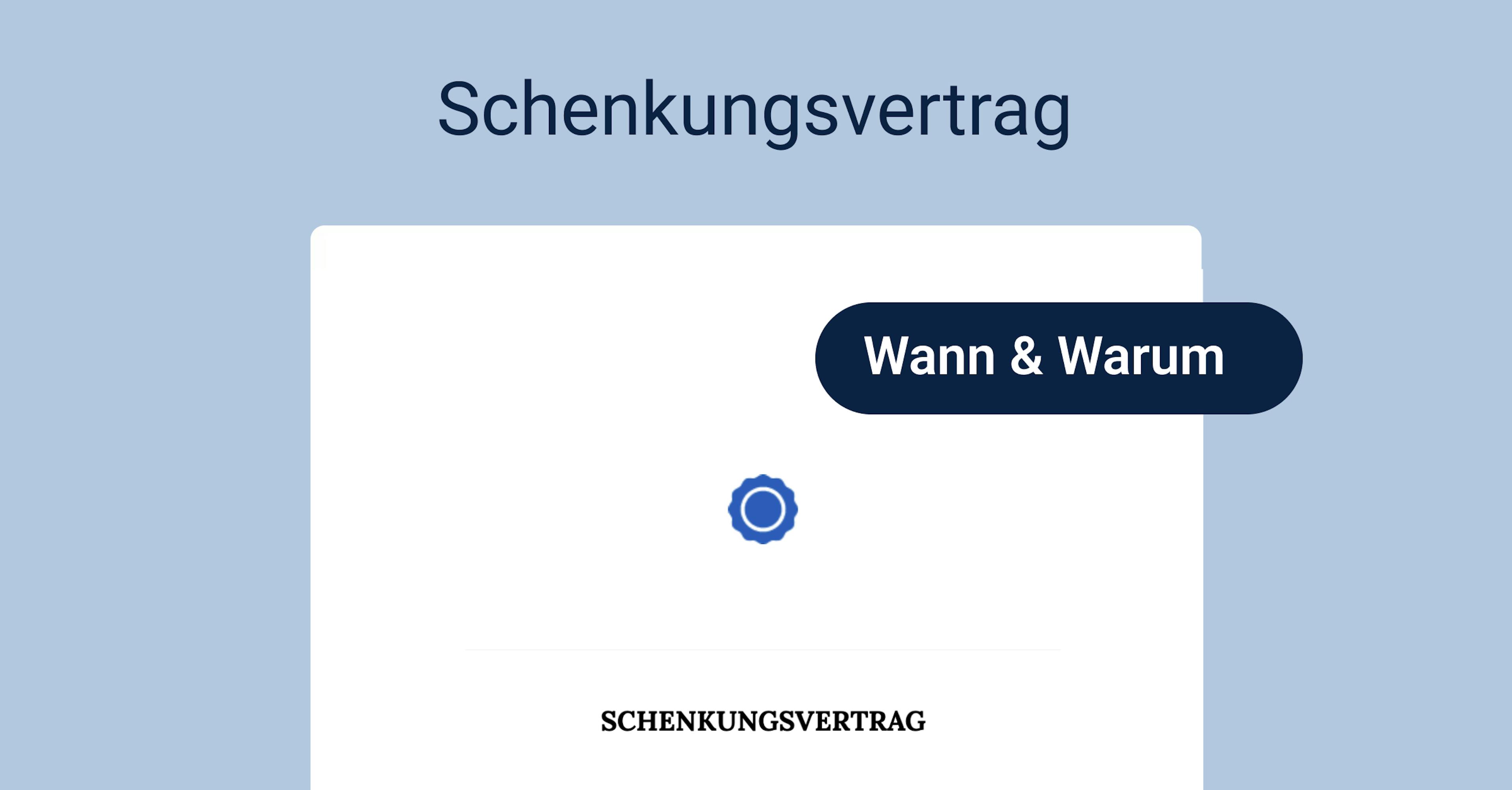 Schenkungsvertrag wann notwendig