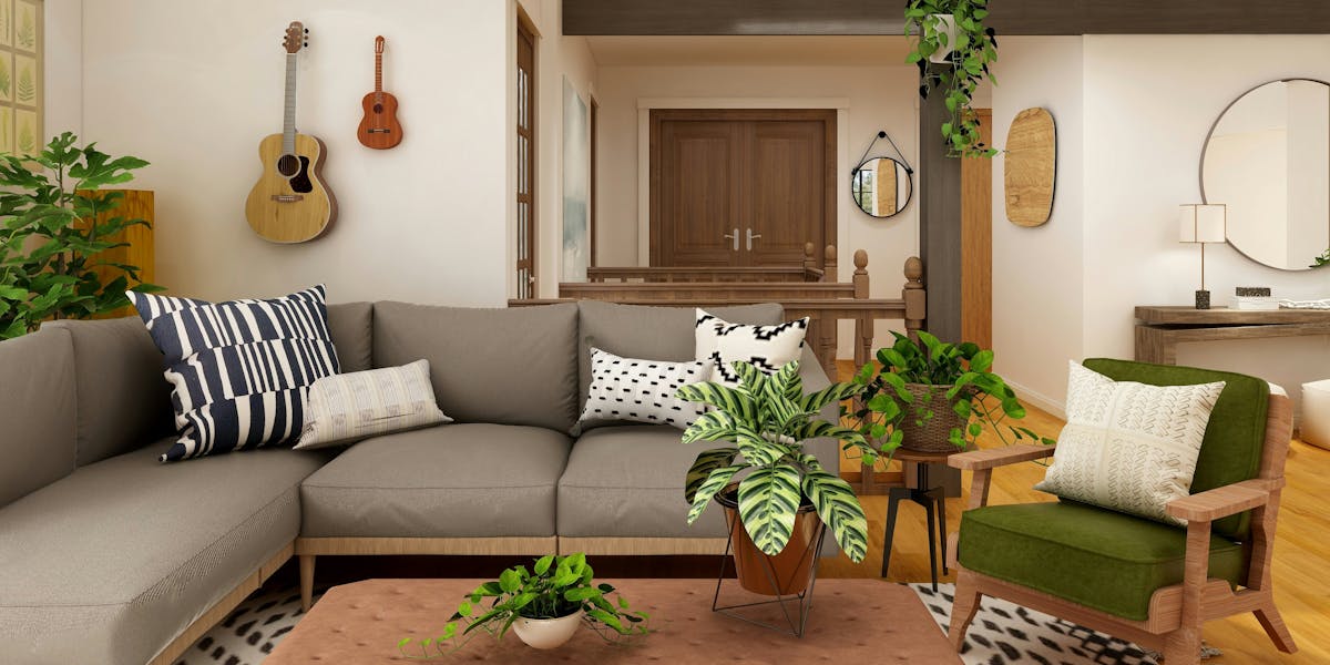 Una Calathea orbifolia en una maceta de cerámica grande será el punto focal perfecto