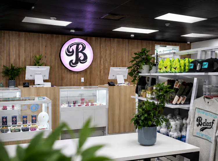 Inside the Beleaf dispensary sales floor