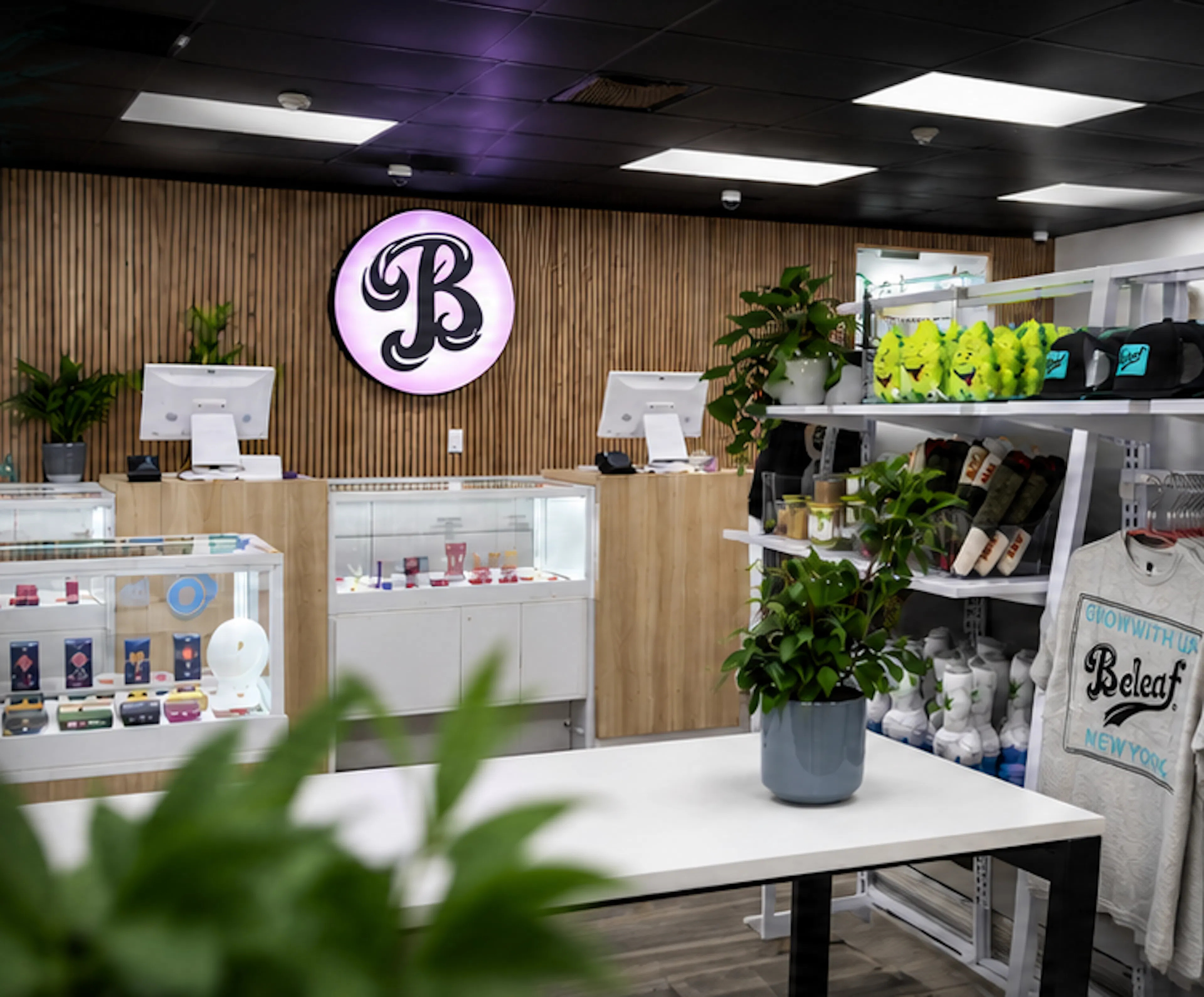 Inside the Beleaf dispensary sales floor