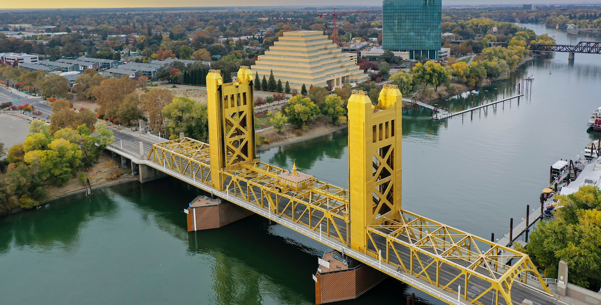 A photo of the Tower Bridge in Sacramento, a great place to rent out your home with Belong