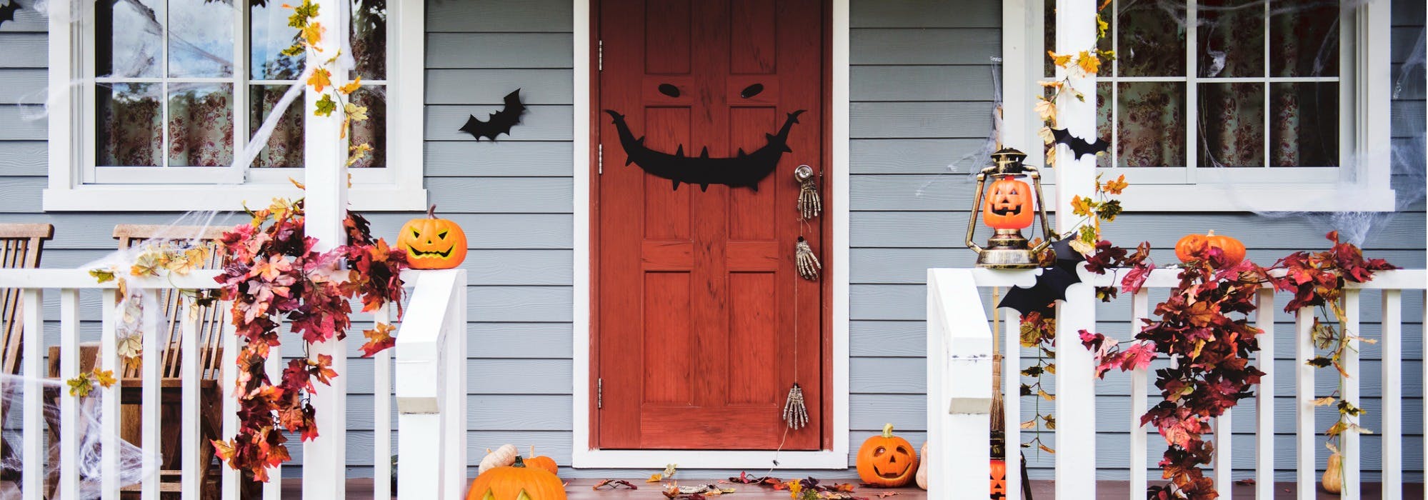 Haunted house decorated for Halloween