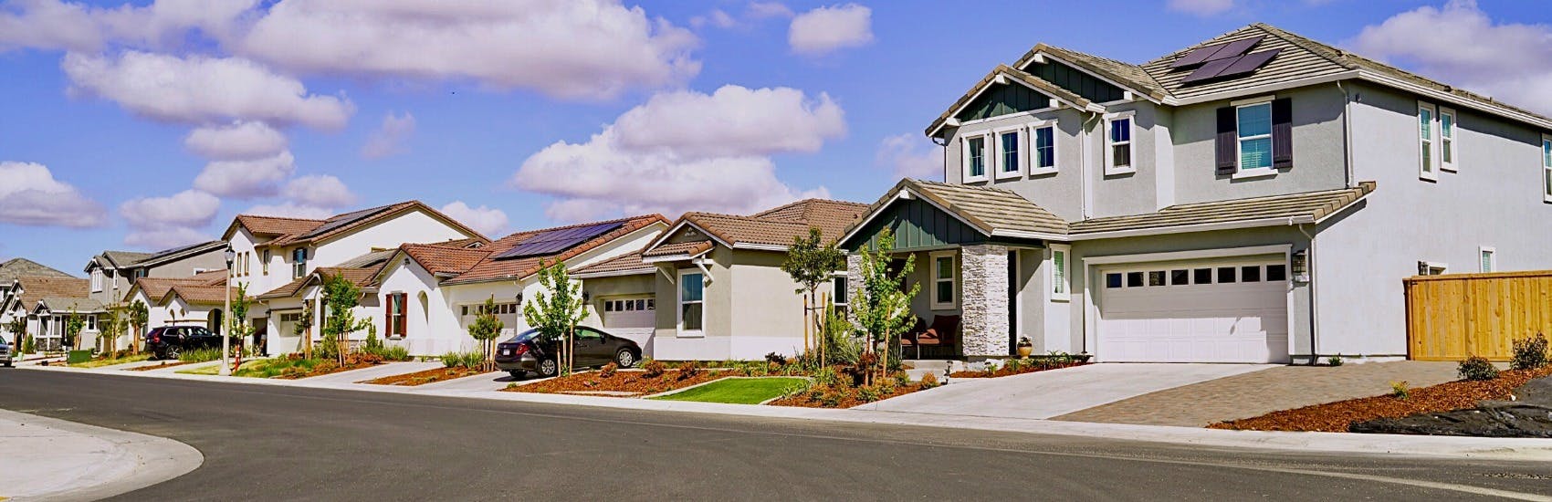A Californian suburban neighborhood with property-managed rental homes