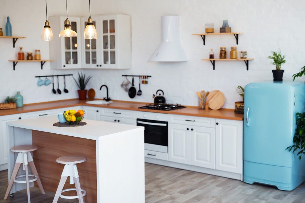 An image of a small but bright and modern kitchen, an asset that could make Accessory Dwelling Units worthy of becoming a rental home