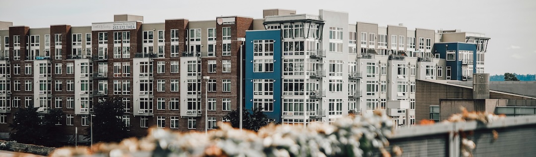 A photo of multifamily rental apartments in the City of Tacoma, Washington state