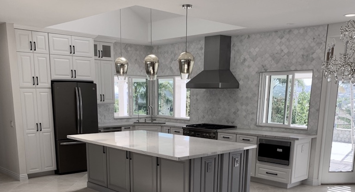 A photo of a beautiful kitchen remodel in Fallbrook, California, completed by Belong Pro and Construction Services. Learn more about the average cost of a kitchen remodel.