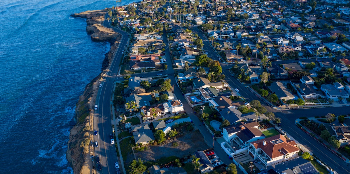 An aerial view of San Diego homes. Find out how to price your San Diego rental property.  