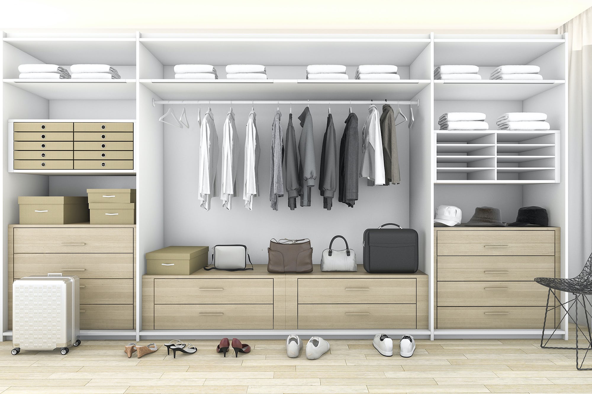 A well-organised wardrobe, a simple home upgrade for attracting renters