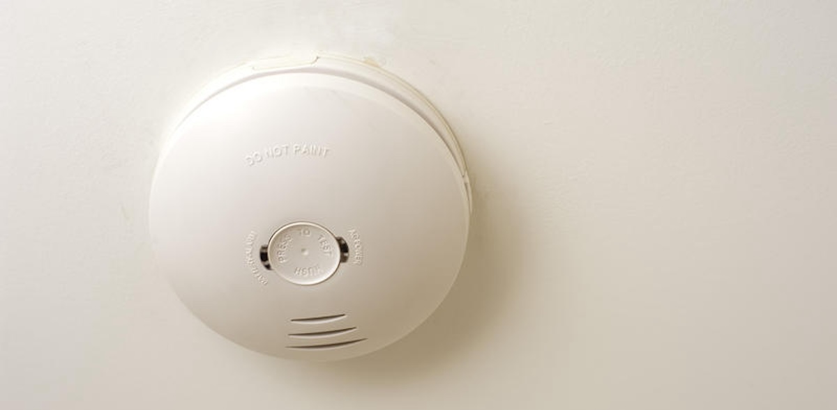 A smoke detector, which should be tested every fall ahead of the busy Thanksgiving and Christmas season