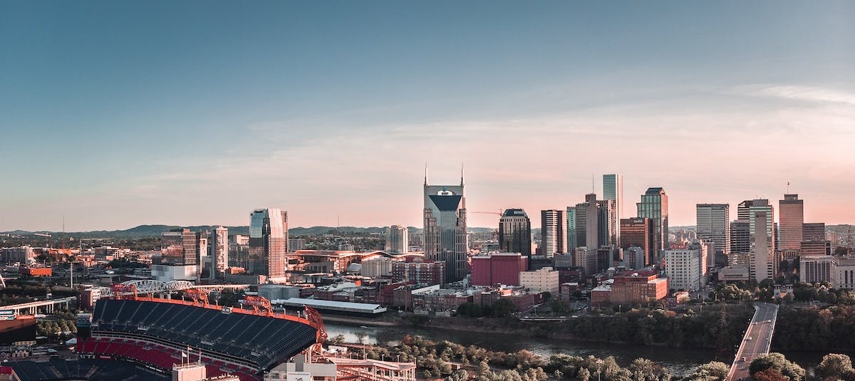 The skyline of downtown Nashville, listed as one of the top 15 real estate investment markets to watch 