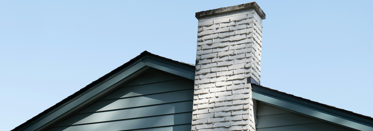 A chimney on a rental home
