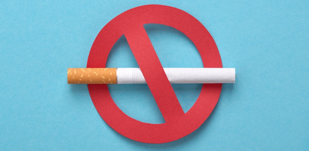 No smoking sign, landlord banning smoking cigarettes in a rental property