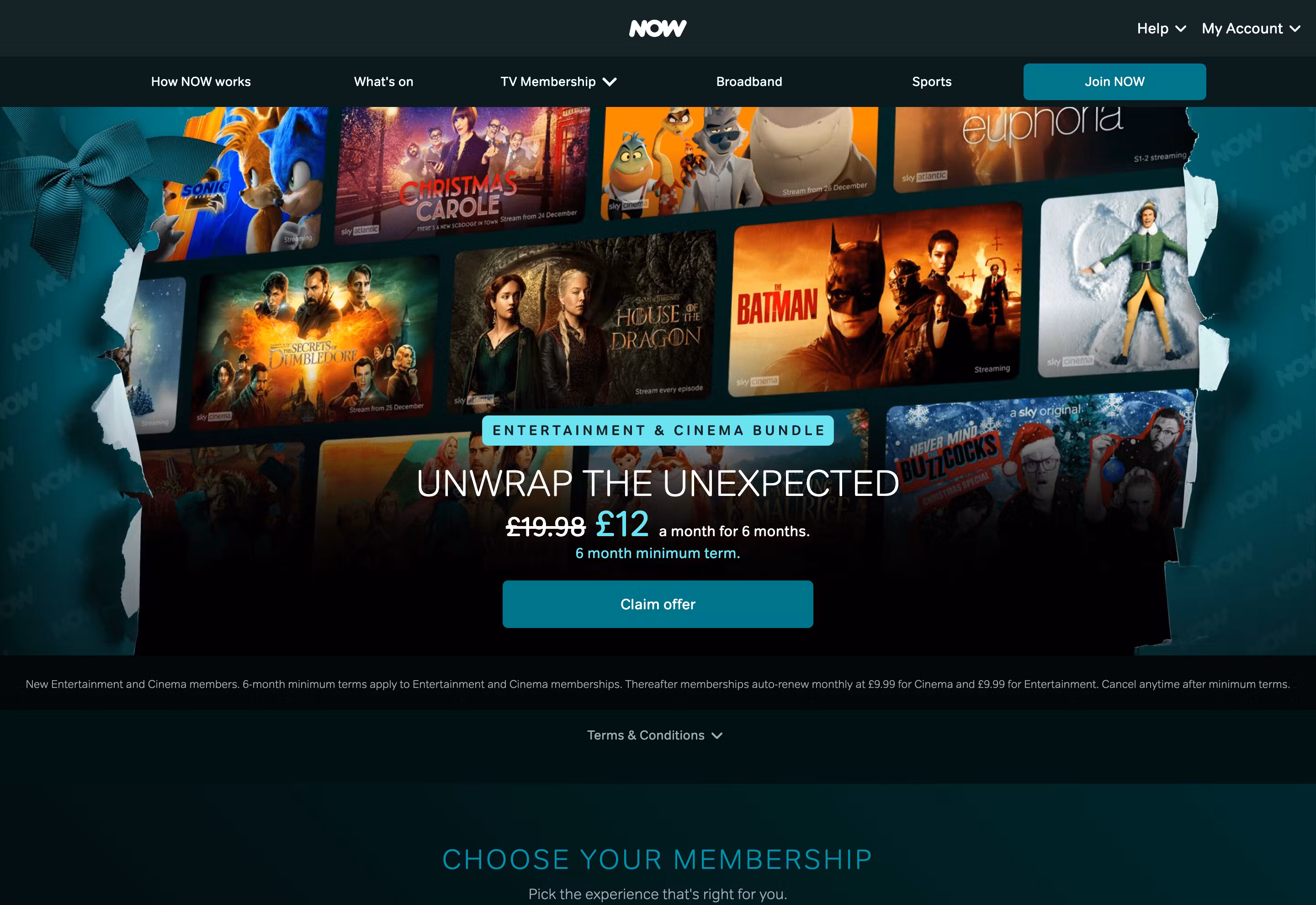 Now TV Desktop image