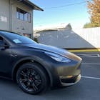 A Telsa with Window Tint