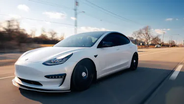 tesla with tinted windows