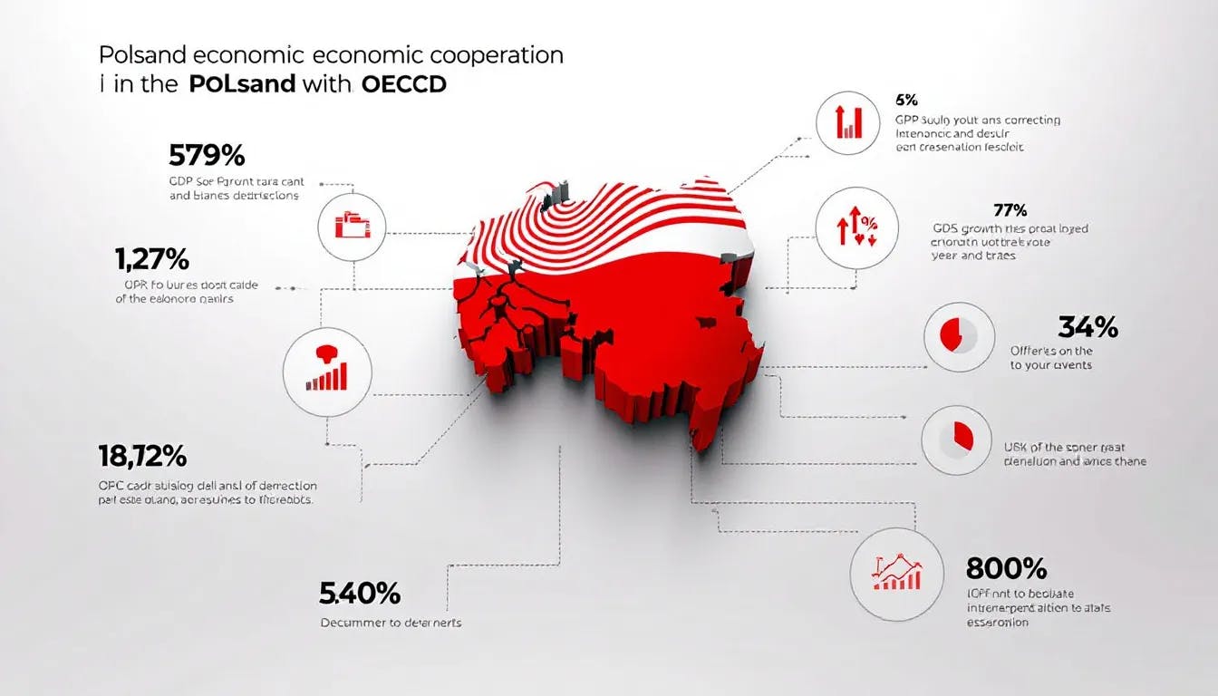 Polska flaga jako pokazanie jak Polska współpracuje z OECD