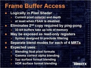 Frame Buffer Access