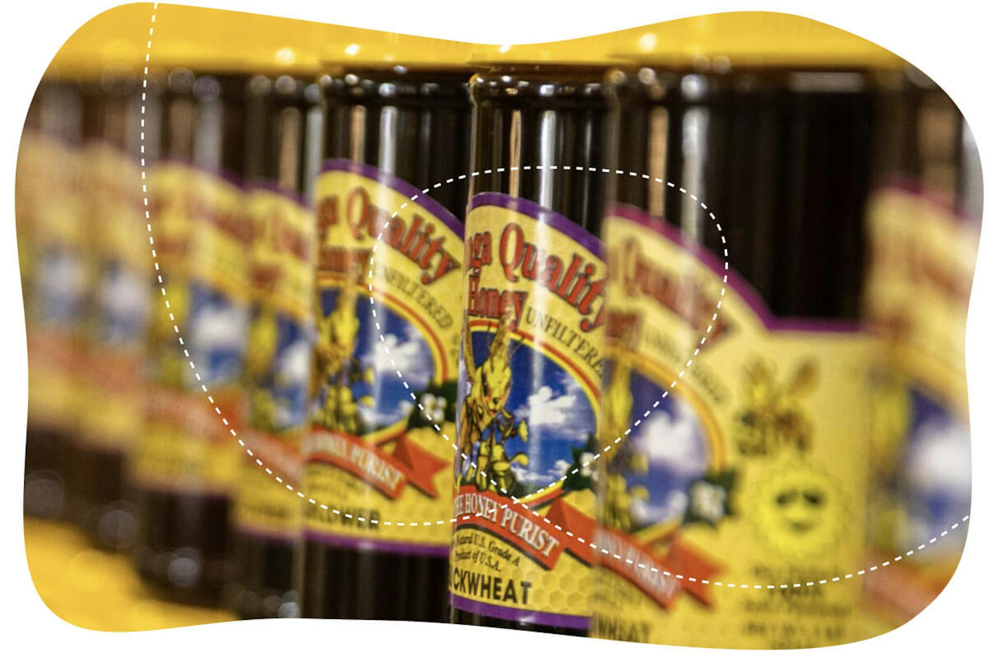 Topanga quality honey on shelf