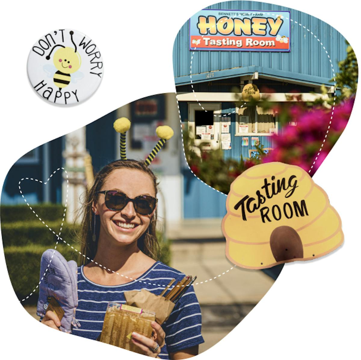 Happy customer at Bennett's Honey Farm