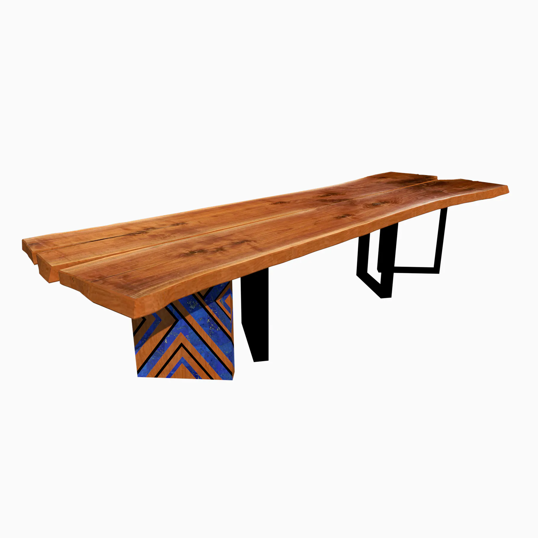 Live Edge Dining Table (Blue Lapis) - View 2