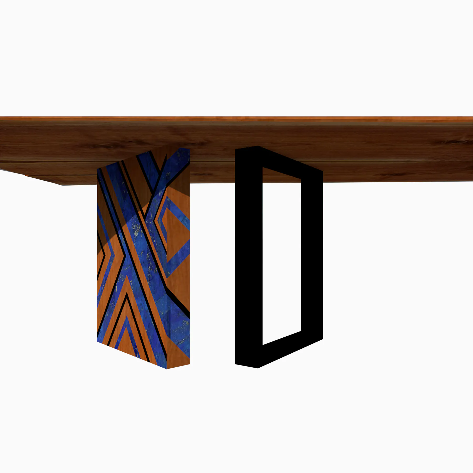 Live Edge Dining Table (Blue Lapis) - View 3