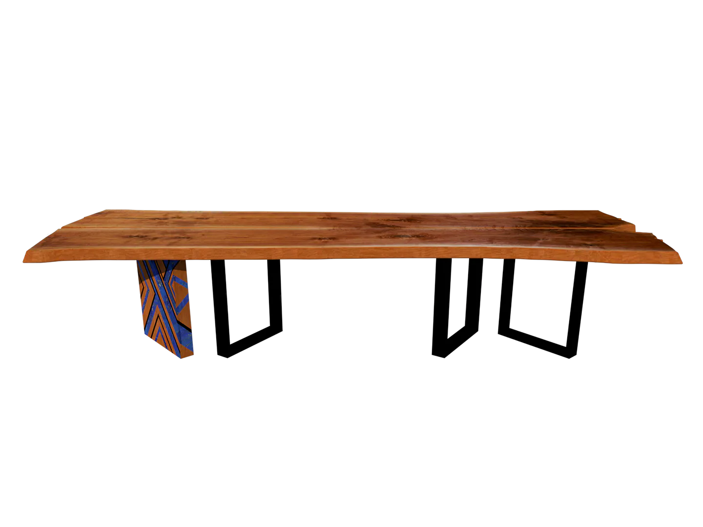 Live Edge Dining Table (Blue Lapis)